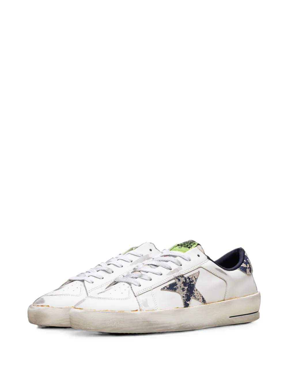 Golden Goose Stardan distressed sneakers Wit