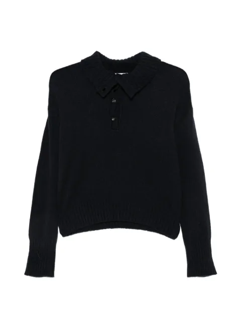 Roberto Collina Gerippter Pullover mit Knopfverschluss