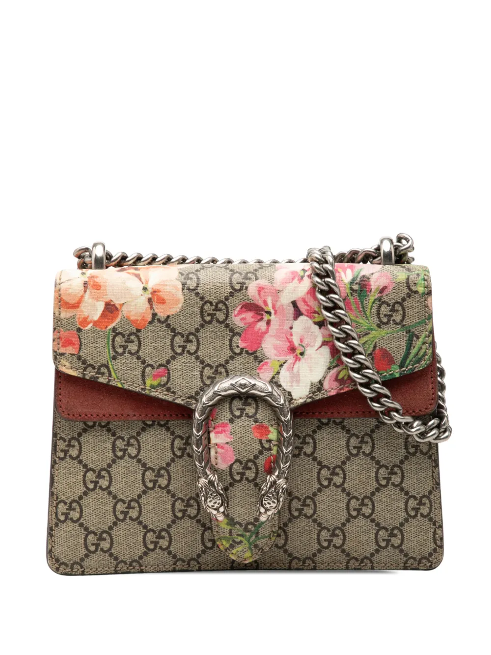 Gucci Pre-Owned 2016-2026 Small GG Supreme Blooms Dionysus crossbody bag - Nude