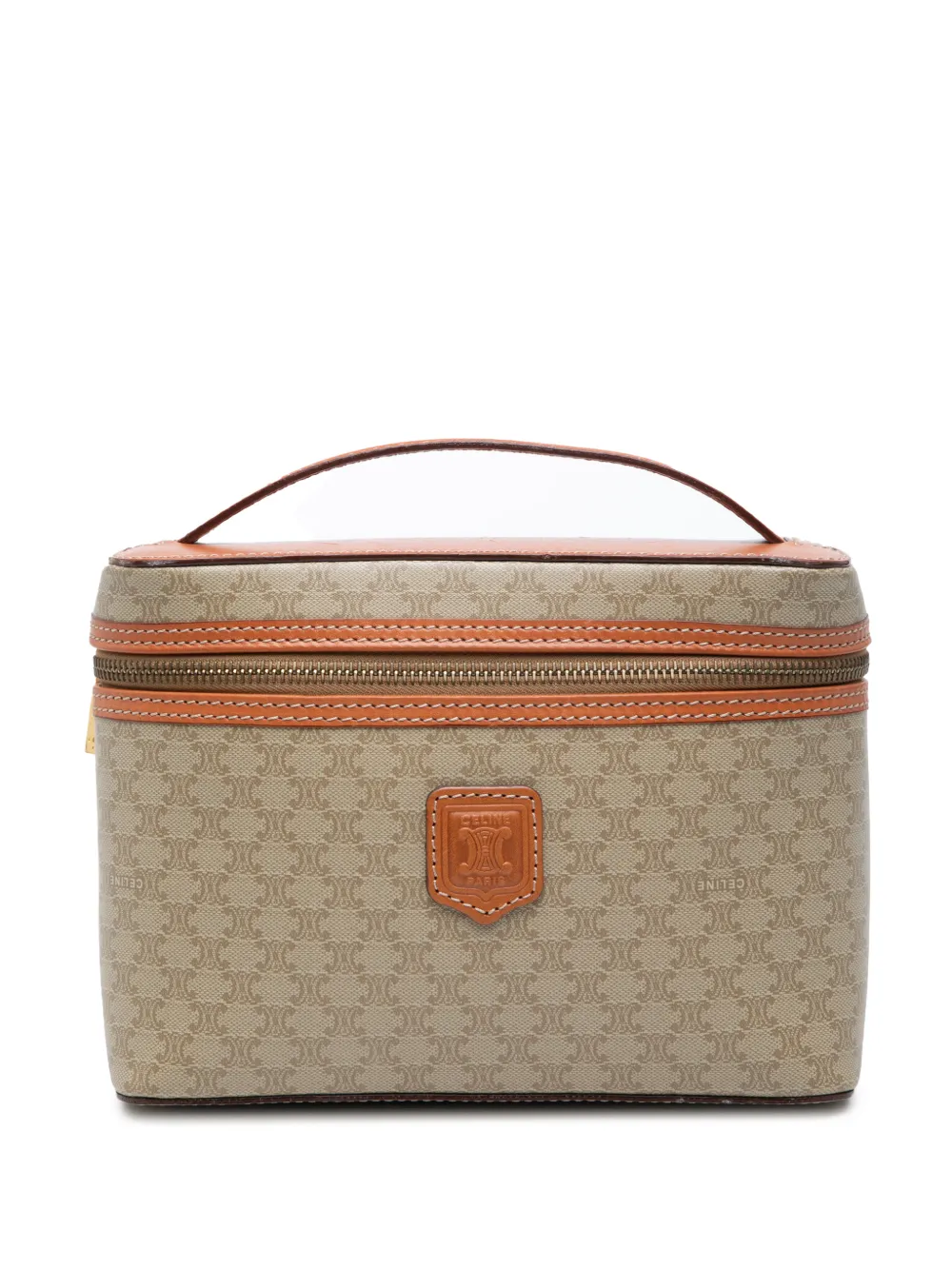 Celine Pre-Owned 1996 Macadam Coated Canvas vanity bag - Nude