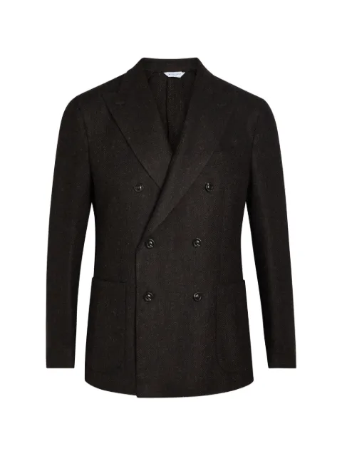Boglioli blazer con doble botonadura y estampado pied de poule
