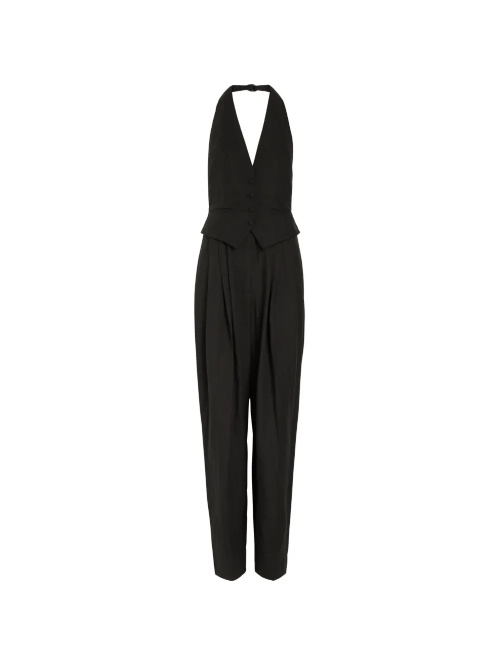 Ronny Kobo Rex Neckholder-Jumpsuit - Schwarz