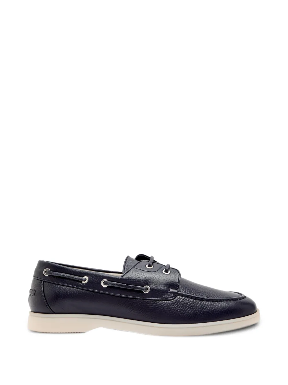 Aurélien grainy-leather loafers - Blu