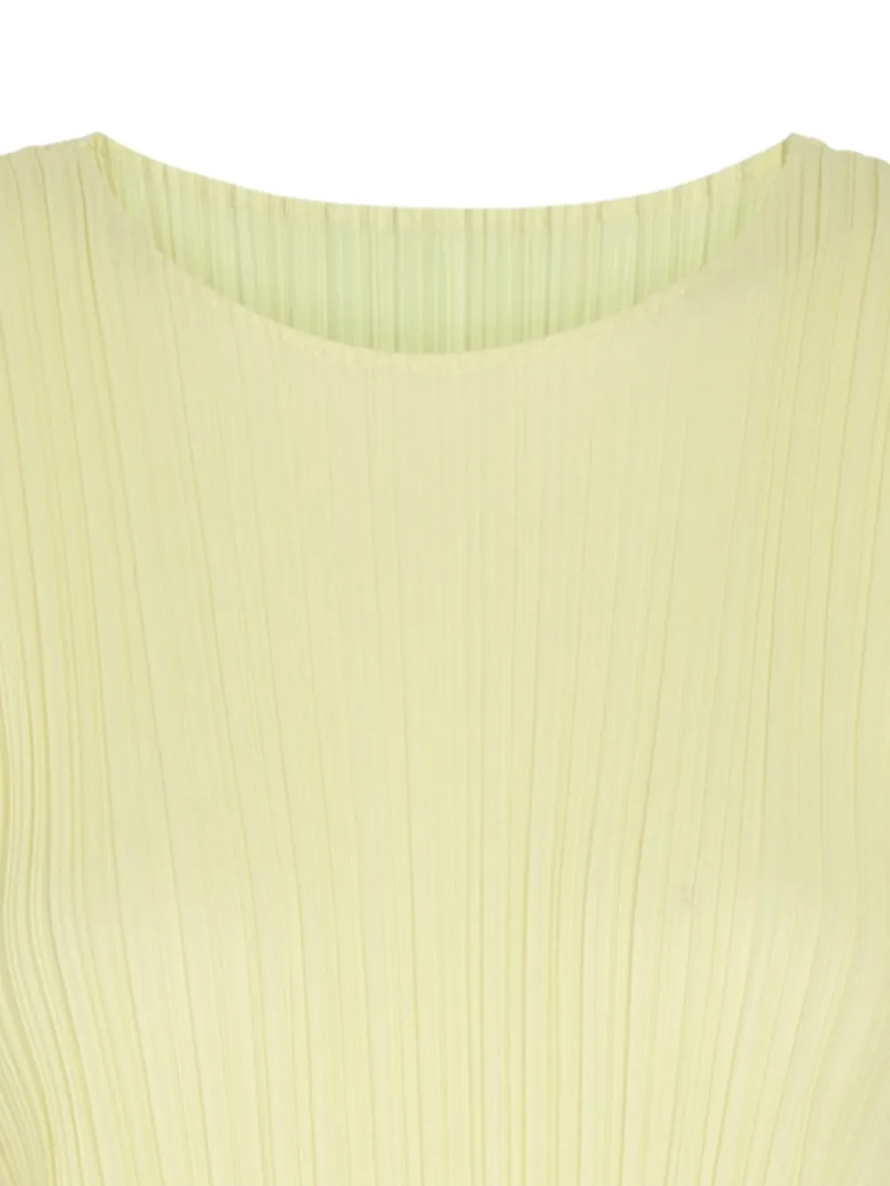 Pleats Please Issey Miyake Mini-jurk met kapmouwen en plooien Geel