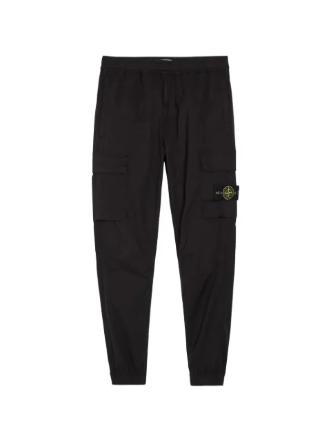 Stone Island pants cargo 3100033 de algodón orgánico y sarga orgánica con efecto envejecido