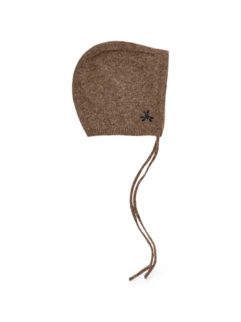 Simone Rocha crystal-embellished knitted bonnet
