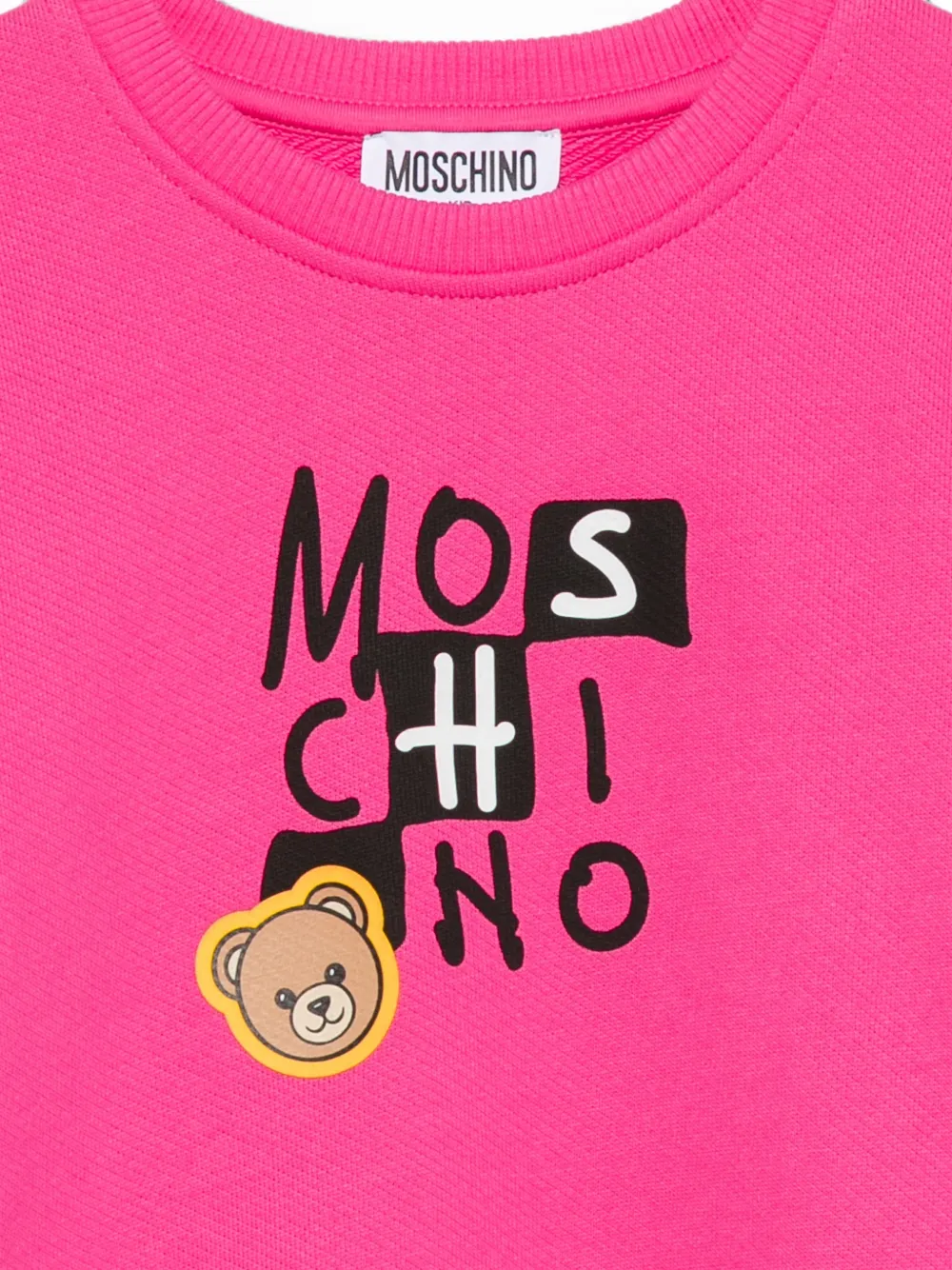 Moschino Kids logoprint Teddy Bear trui Roze