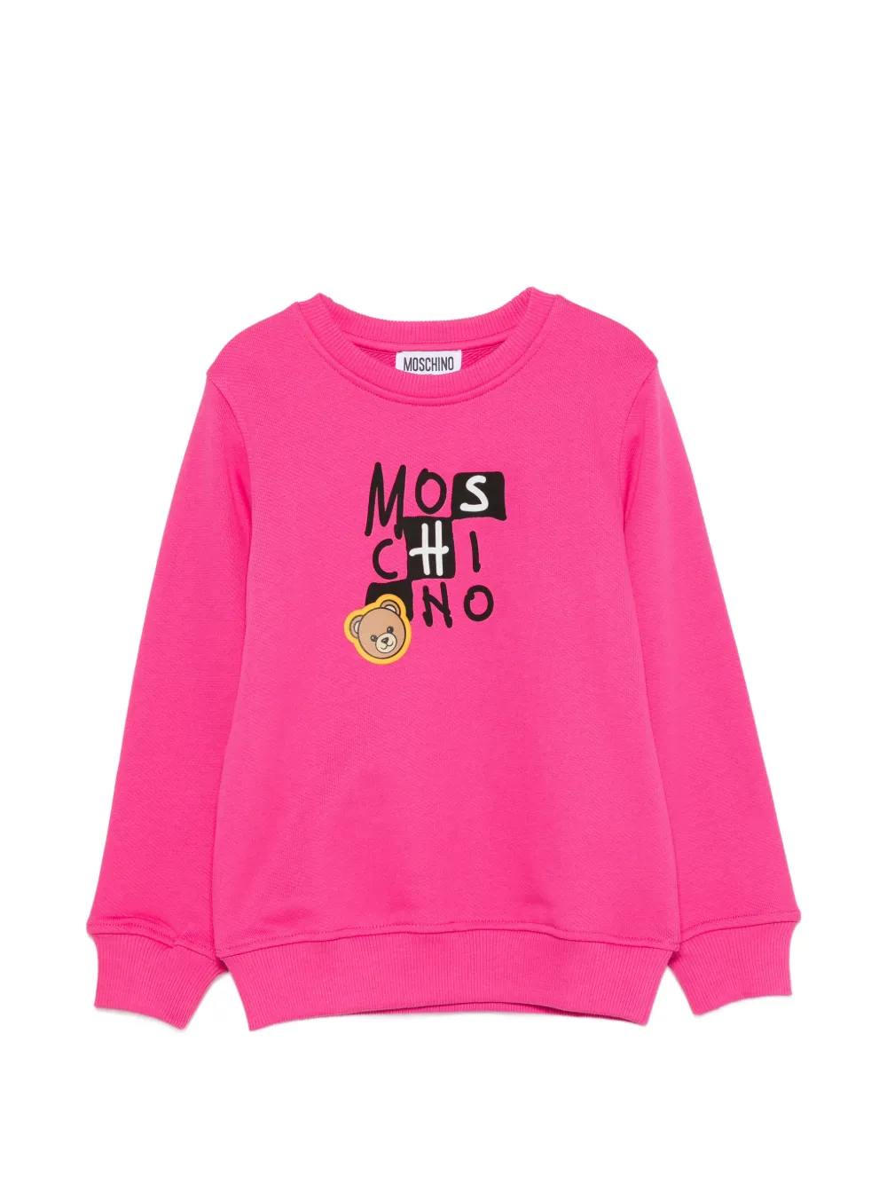 Moschino Kids logo-print Teddy Bear sweater - Rosa