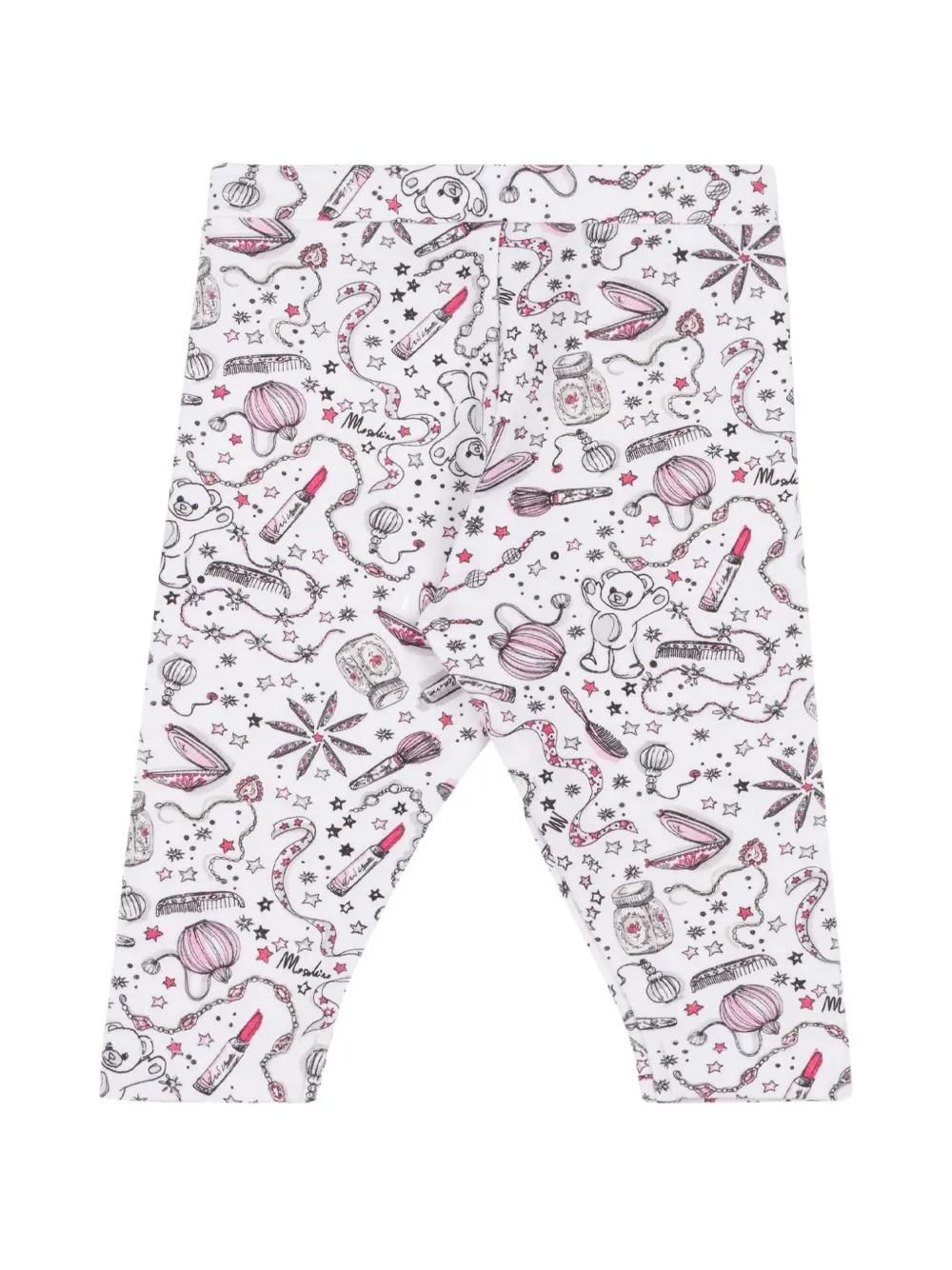 Moschino Kids Legging met print Wit