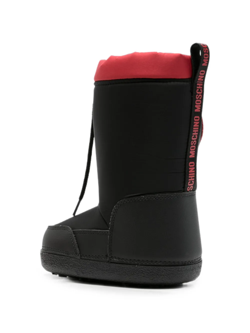 Moschino Kids Laarzen met hartpatch en logoprint Zwart