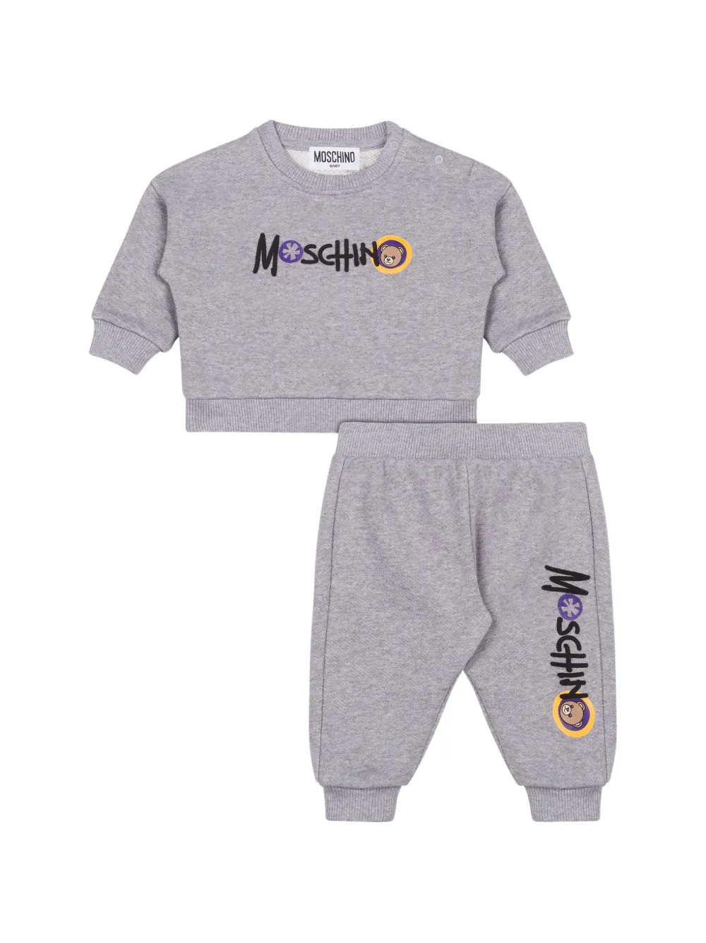 Moschino Kids logo-print track pants - Grigio