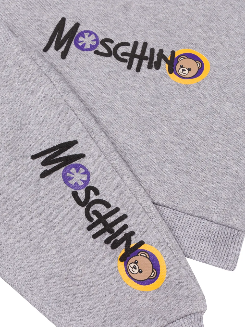Moschino Kids Trainingsbroek met logoprint Grijs