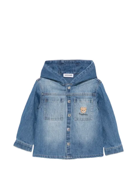 Moschino Kids hooded denim jacket
