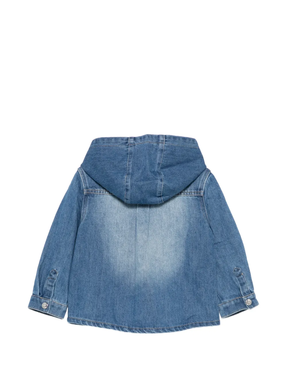 Moschino Kids Spijkerjack met capuchon Blauw