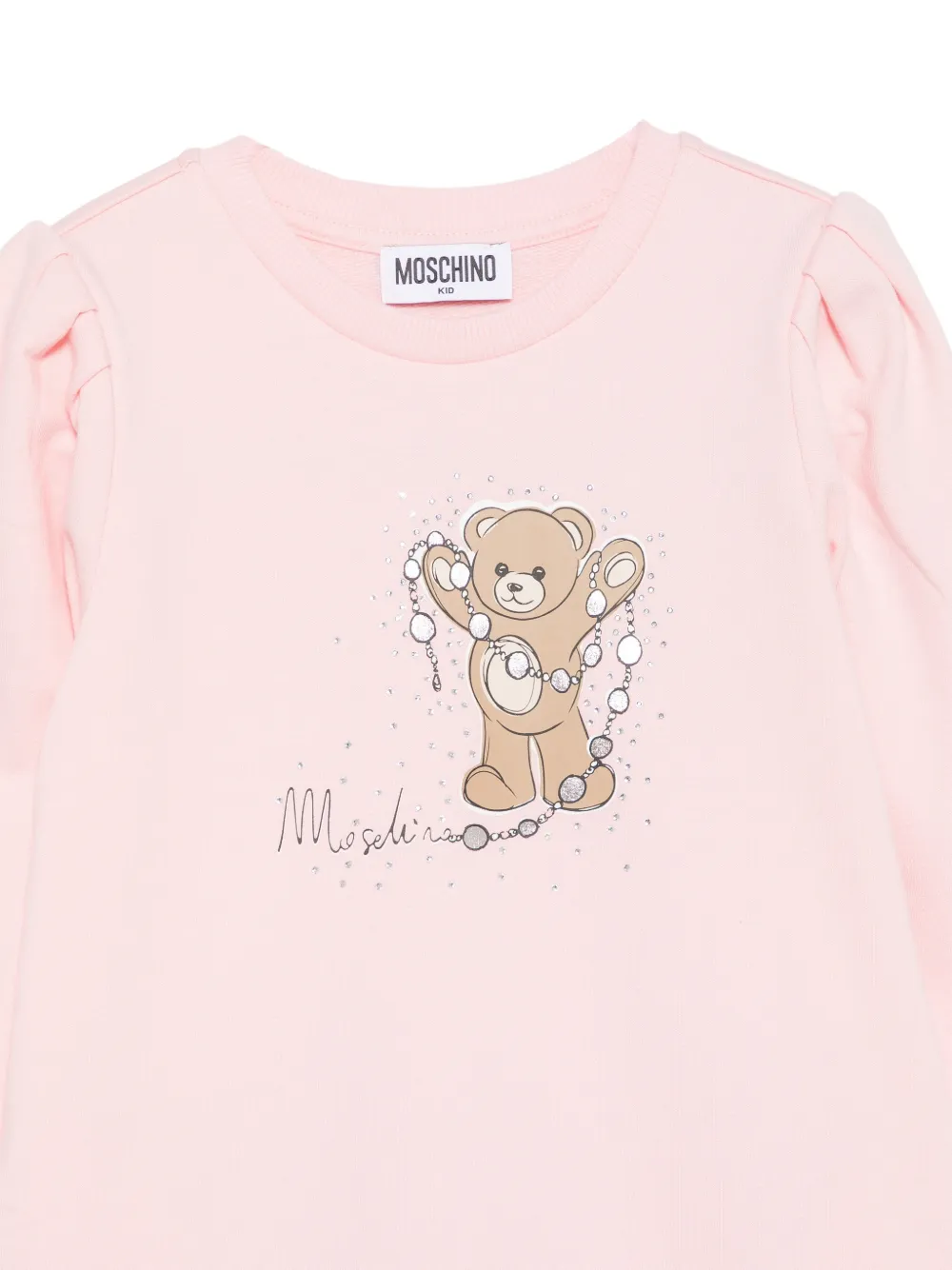 Moschino Kids Jurk met ronde hals Roze
