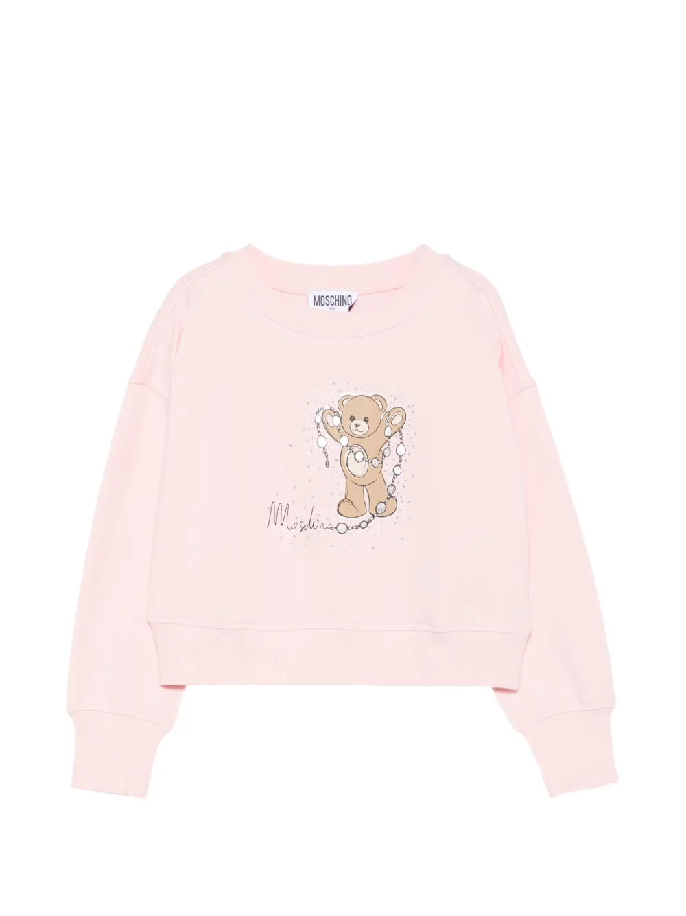 Moschino Kids Sweater verfraaid met kristallen Roze