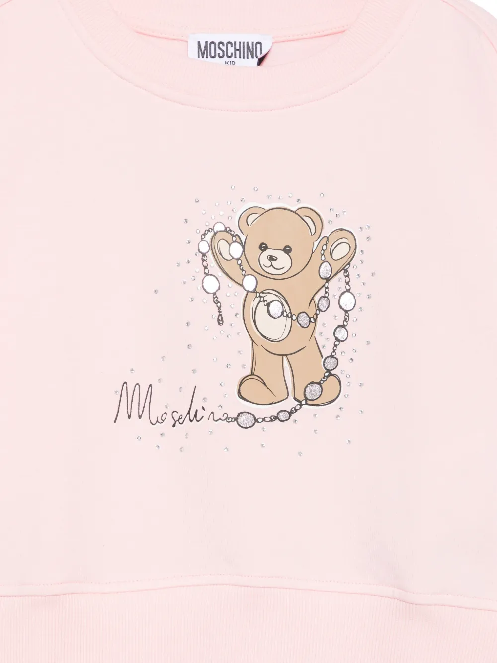 Moschino Kids Sweater verfraaid met kristallen Roze