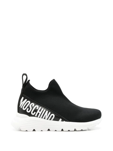Moschino Kids tenis con logo estampado