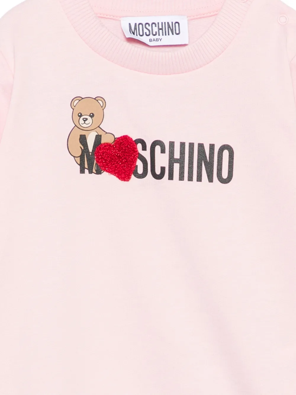Moschino Kids Teddy Bear trui met hartpatch Roze