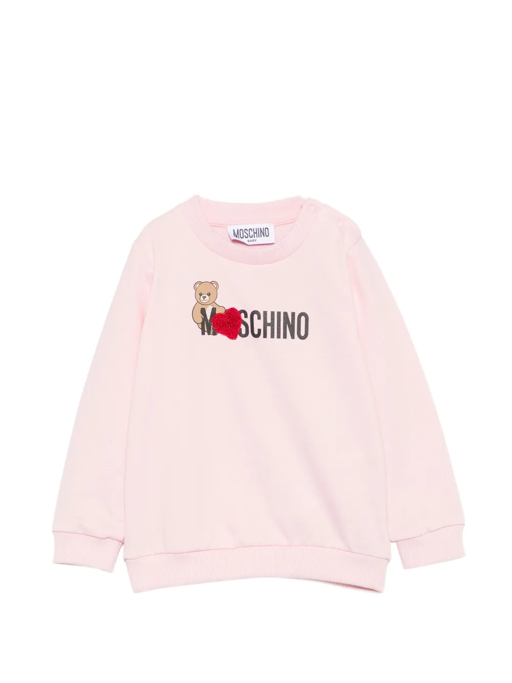 Moschino Kids Maglione Teddy Bear con applicazione - Rosa