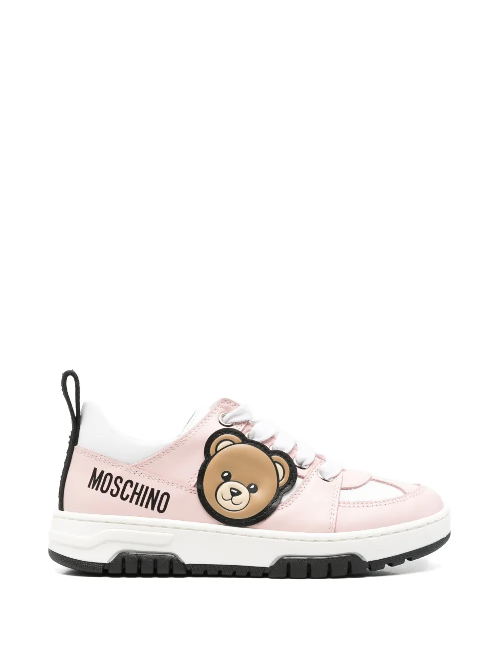 Moschino Kids Teddy Bear patch sneakers - Rosa