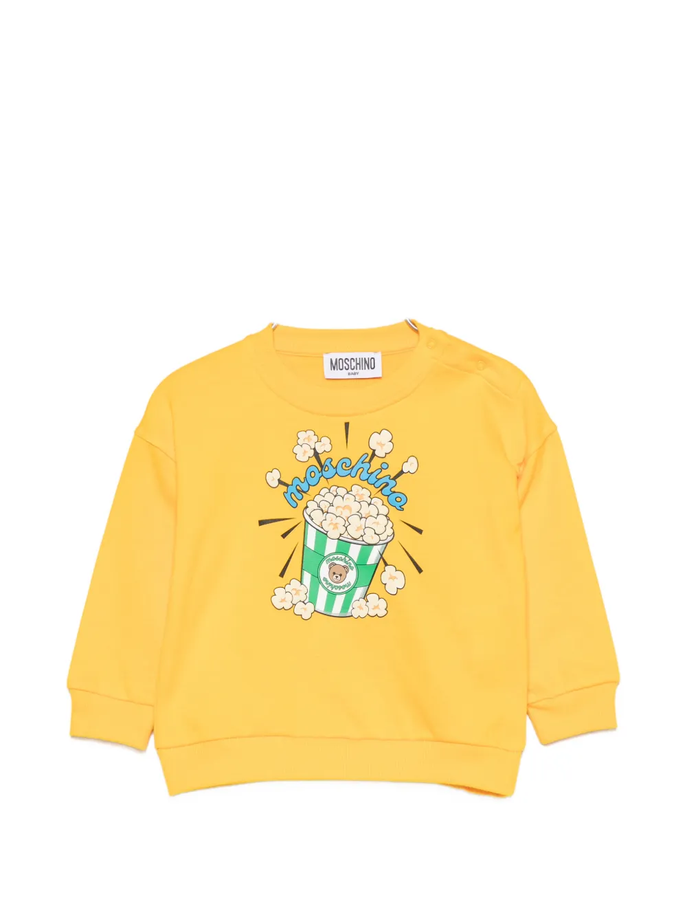Moschino Kids popcorn-print sweatshirt - Giallo