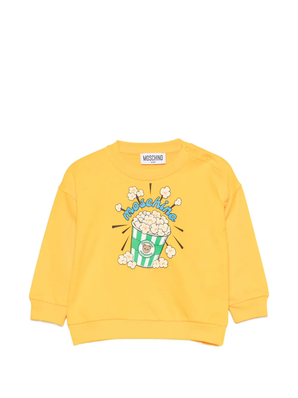 Moschino Kids popcorn-print sweatshirt - Giallo