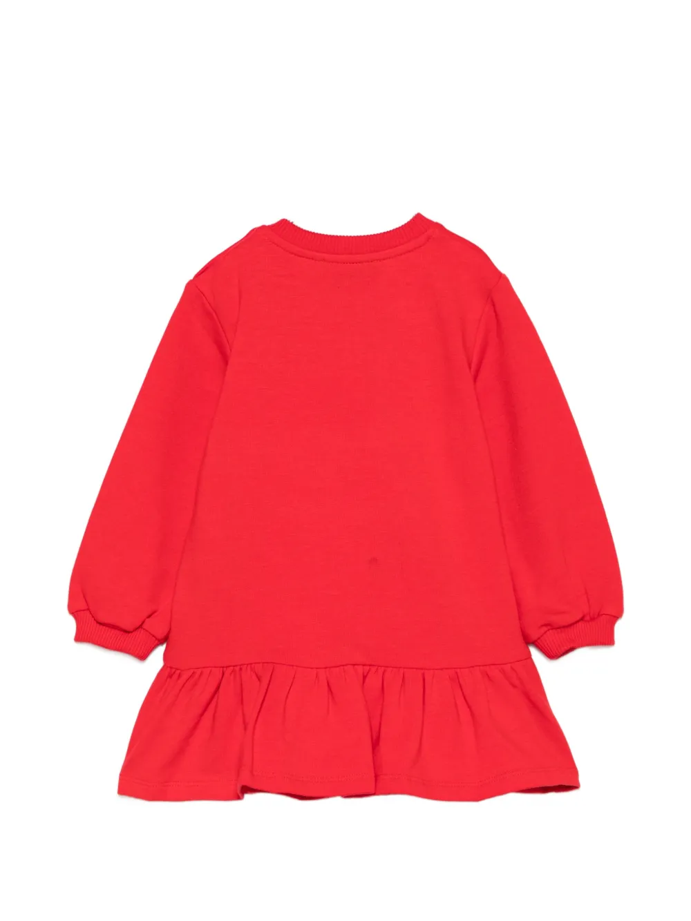 Moschino Kids Jurk met ruches Rood