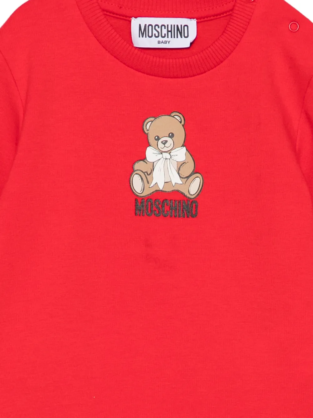Moschino Kids Jurk met ruches Rood