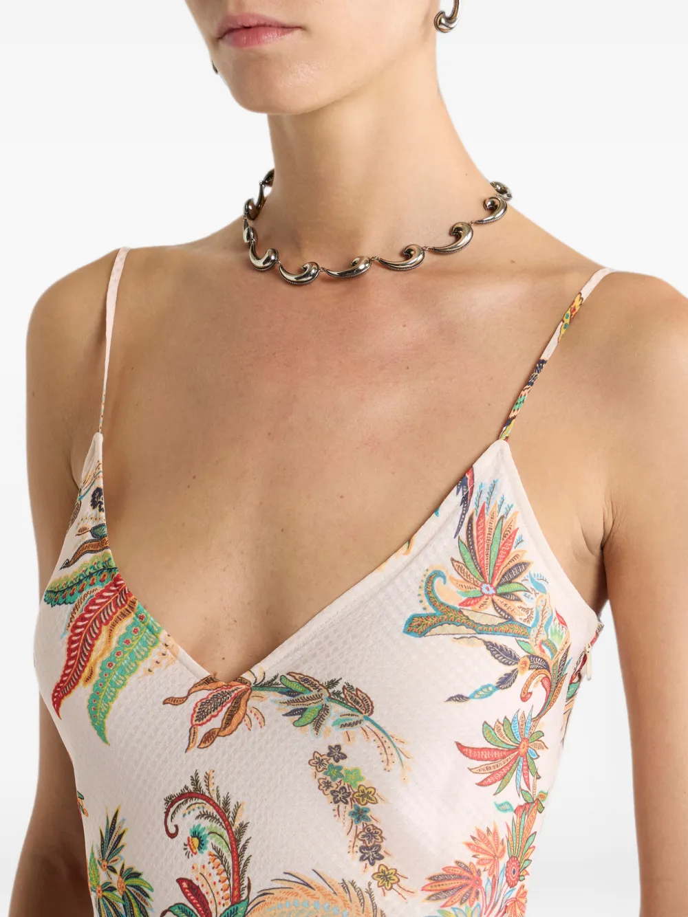 ETRO ruffled paisley-print maxi dress Roze
