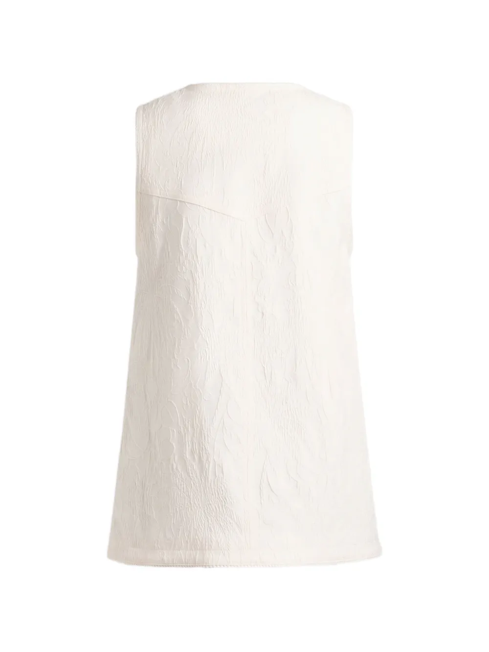 ETRO Gilet van stretch katoenblend met jacquard en rebrodé kant Beige