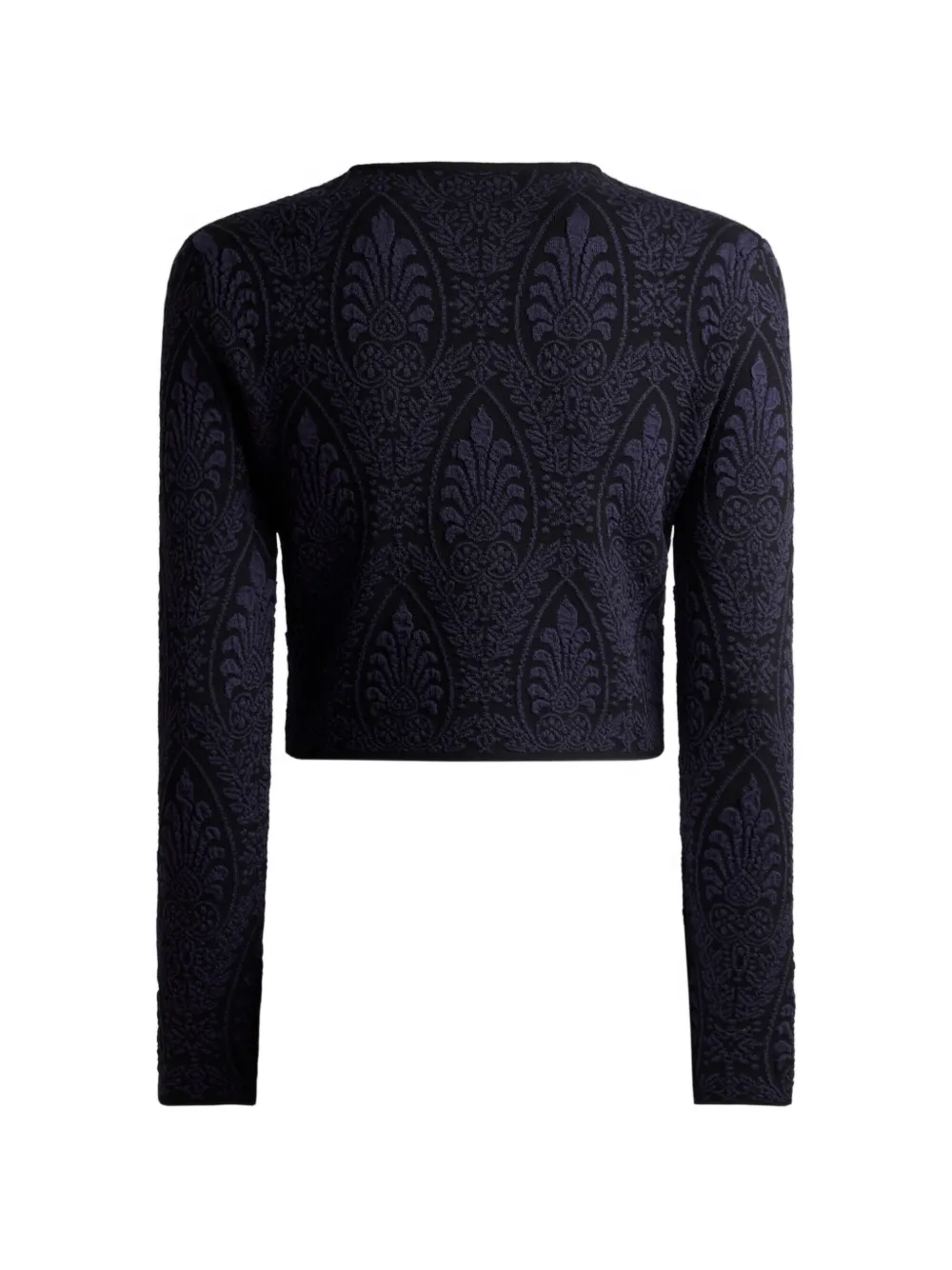 ETRO Cropped vest met medaillon-patroon en jacquard Zwart