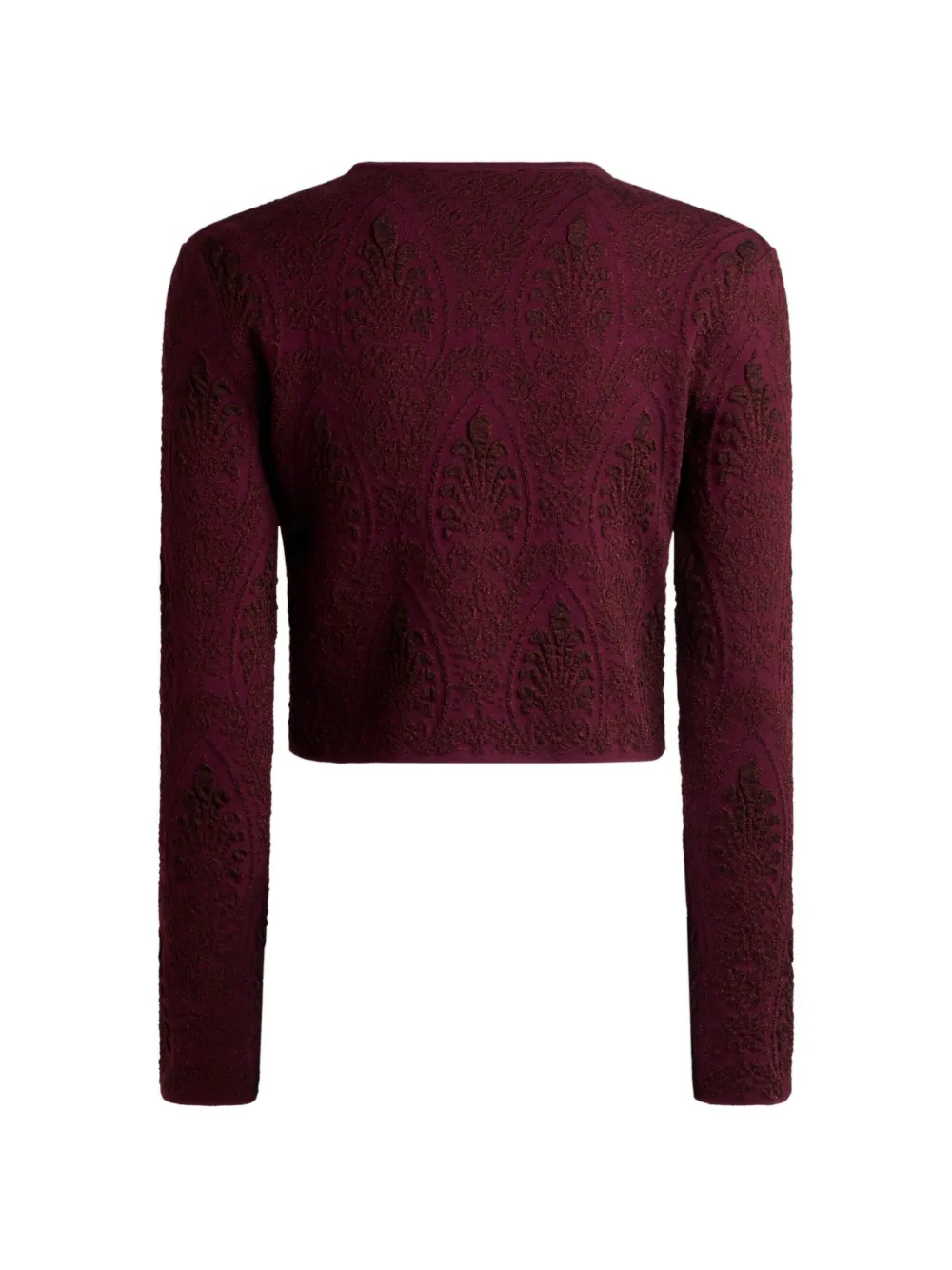 ETRO Cropped vest met medaillon-patroon en jacquard Rood