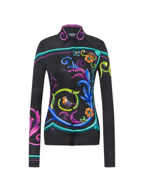 Moschino floral-print long-sleeve shirt