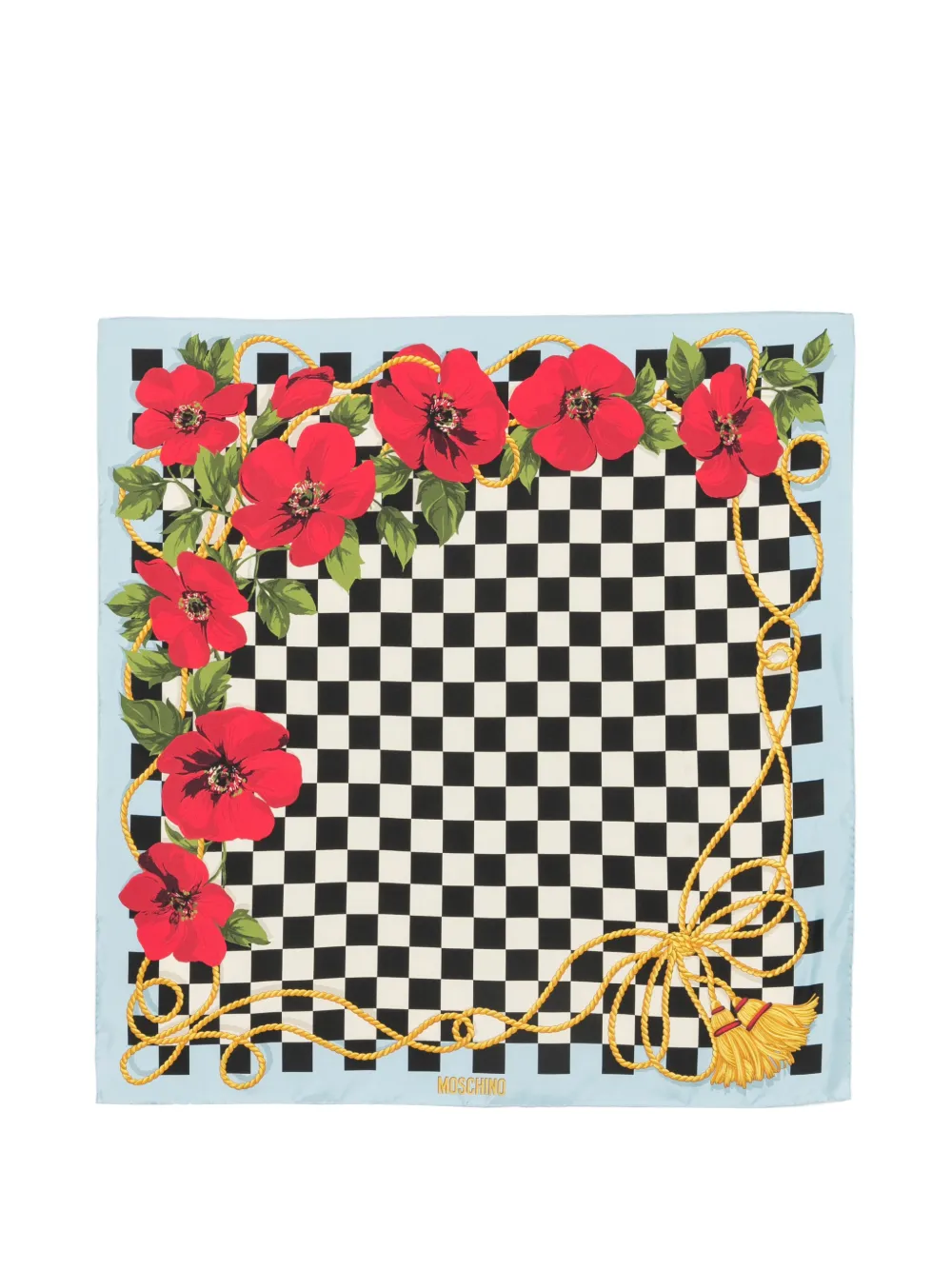 Moschino Sciarpa a fiori - Bianco