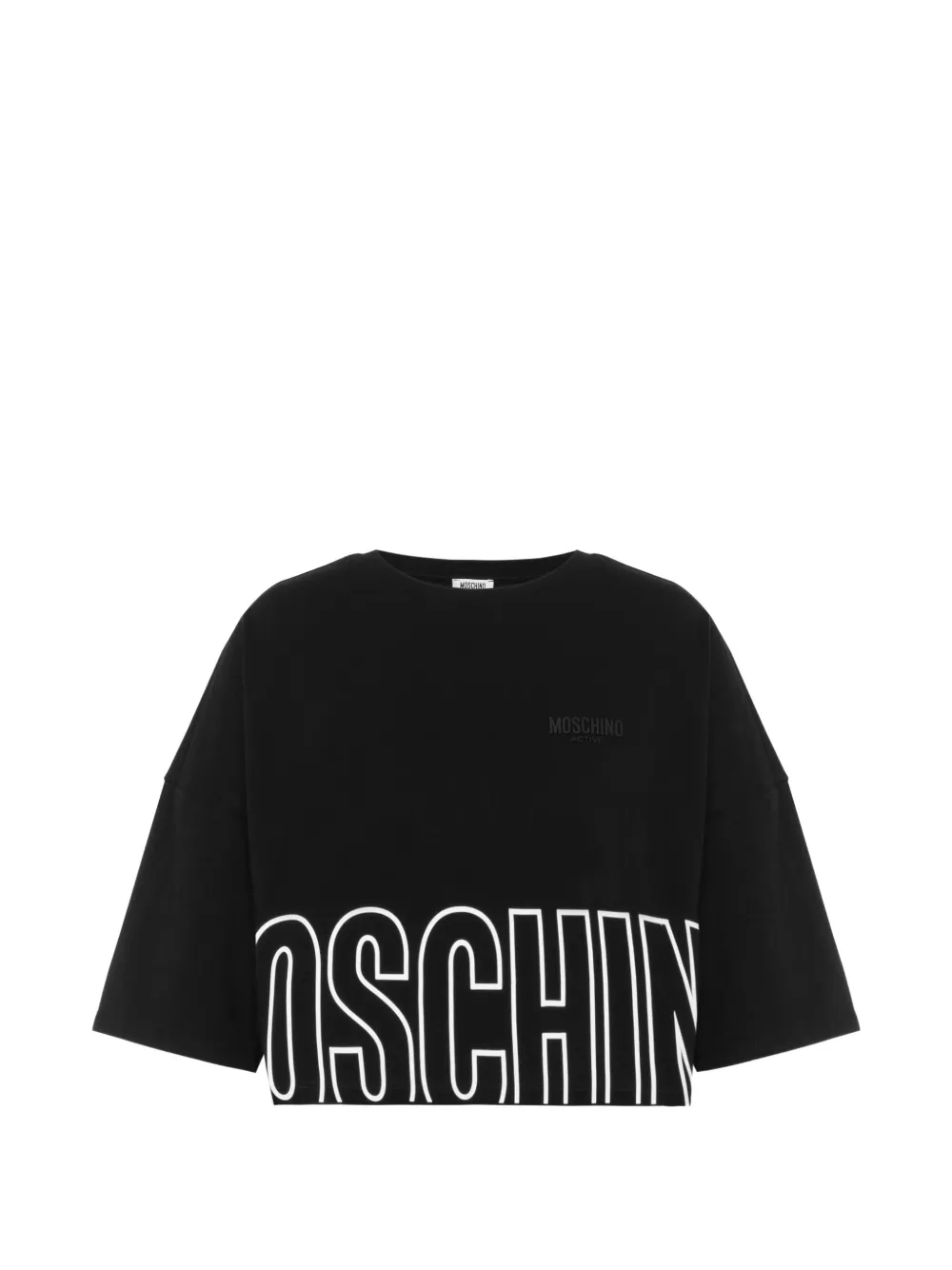 Moschino T-shirt met logoprint Zwart