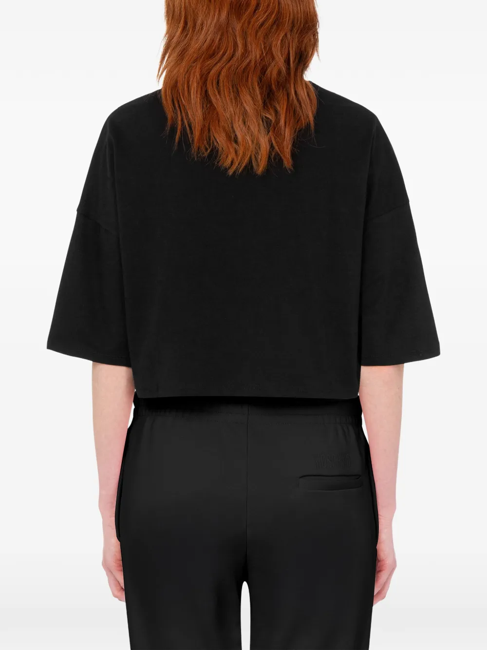 Moschino T-shirt met logoprint Zwart