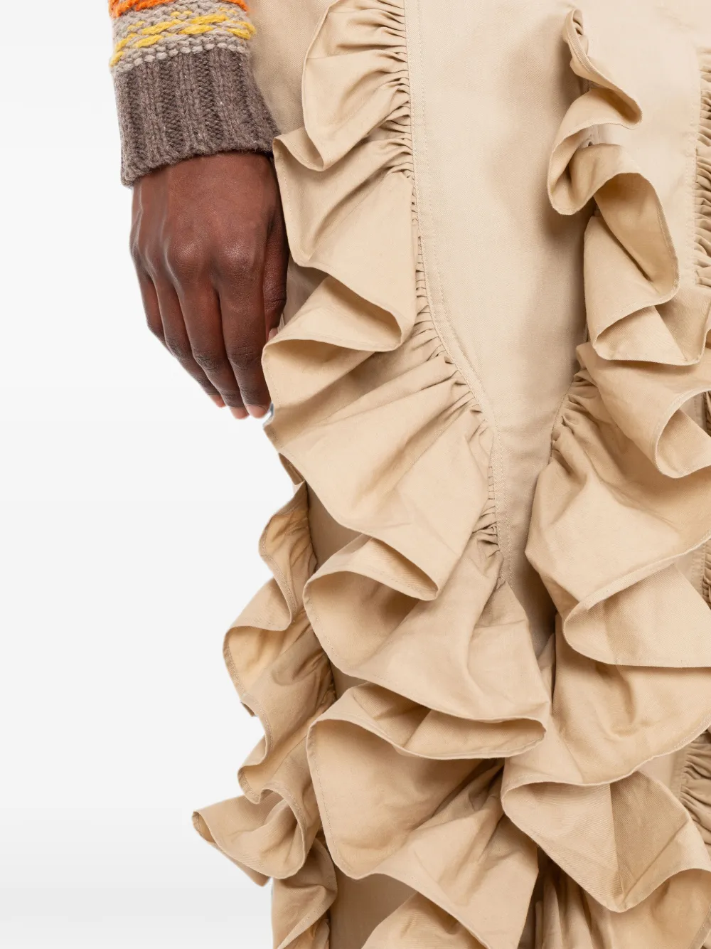 Moschino Midi-rok met ruches Beige