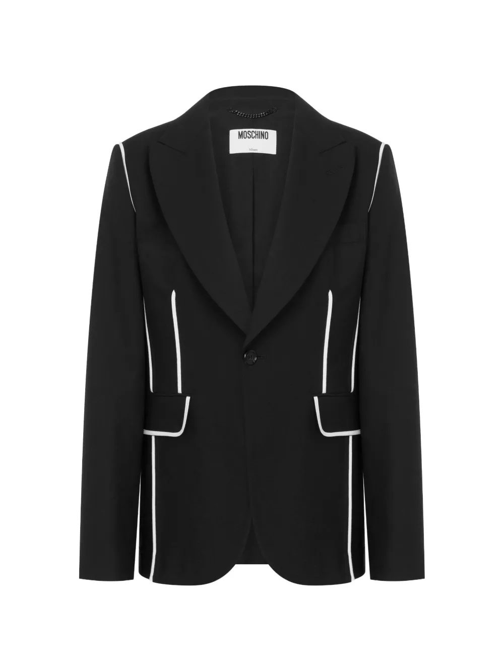 Moschino Giacca con profili e retro plissettato - Nero