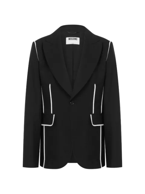Moschino piped pleated-back jacket