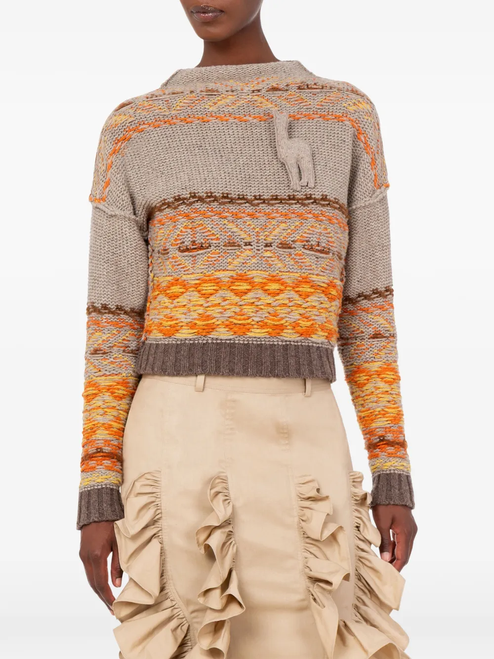 Moschino Fair Isle intarsia sweater Beige