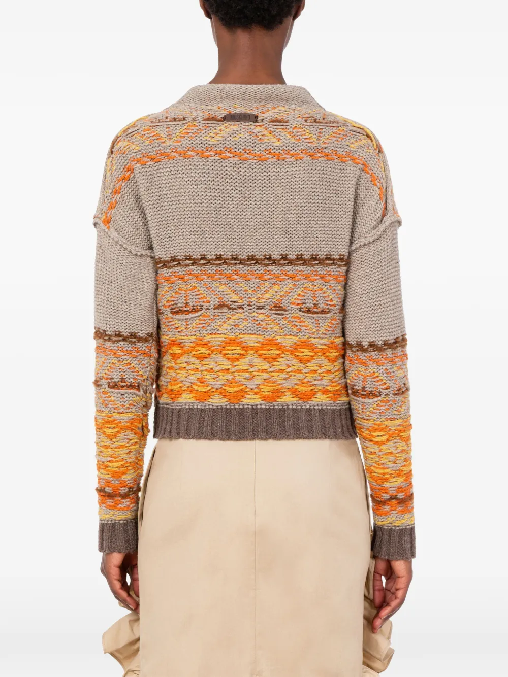 Moschino Fair Isle intarsia sweater Beige