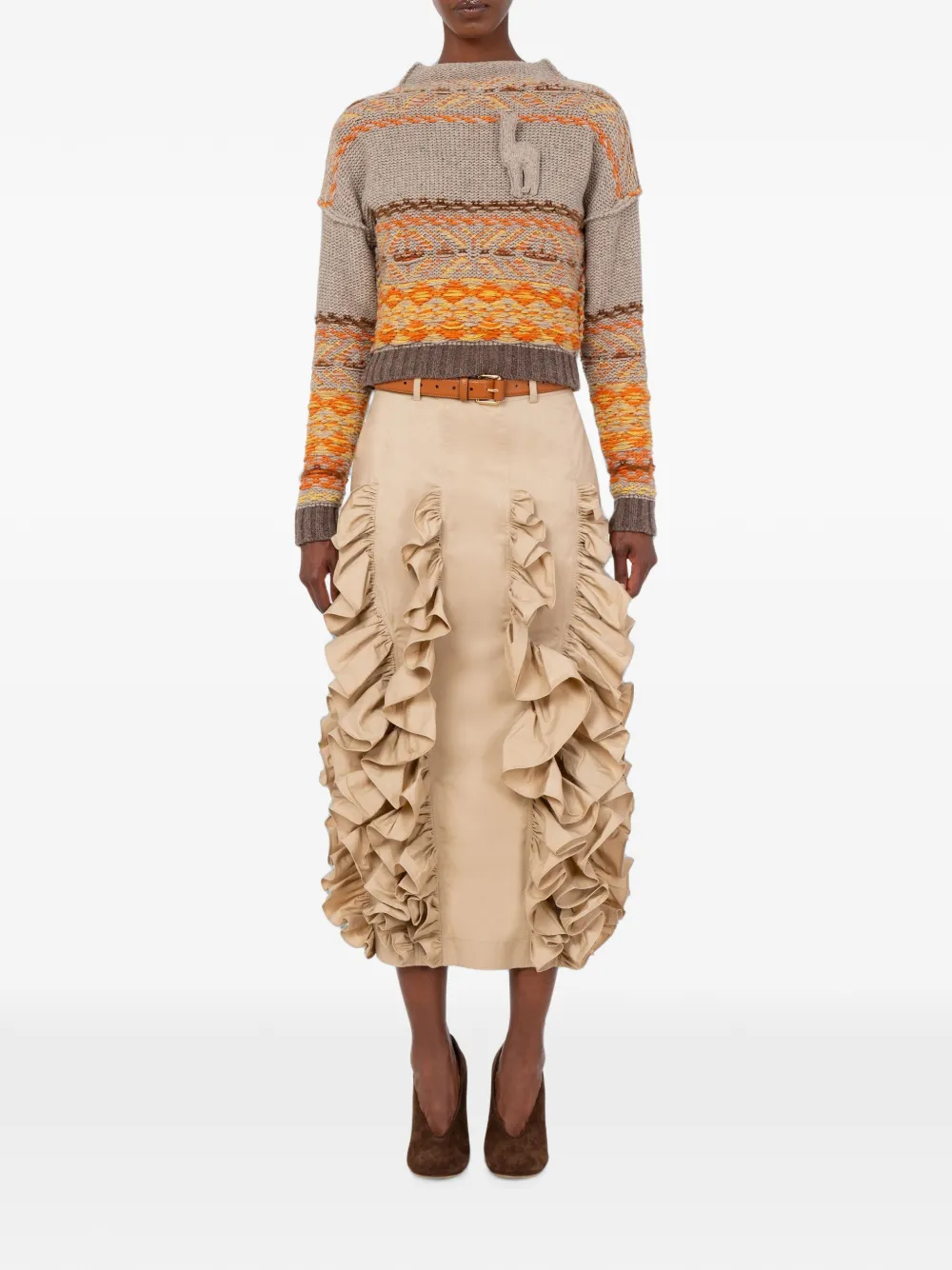 Moschino Fair Isle intarsia sweater Beige