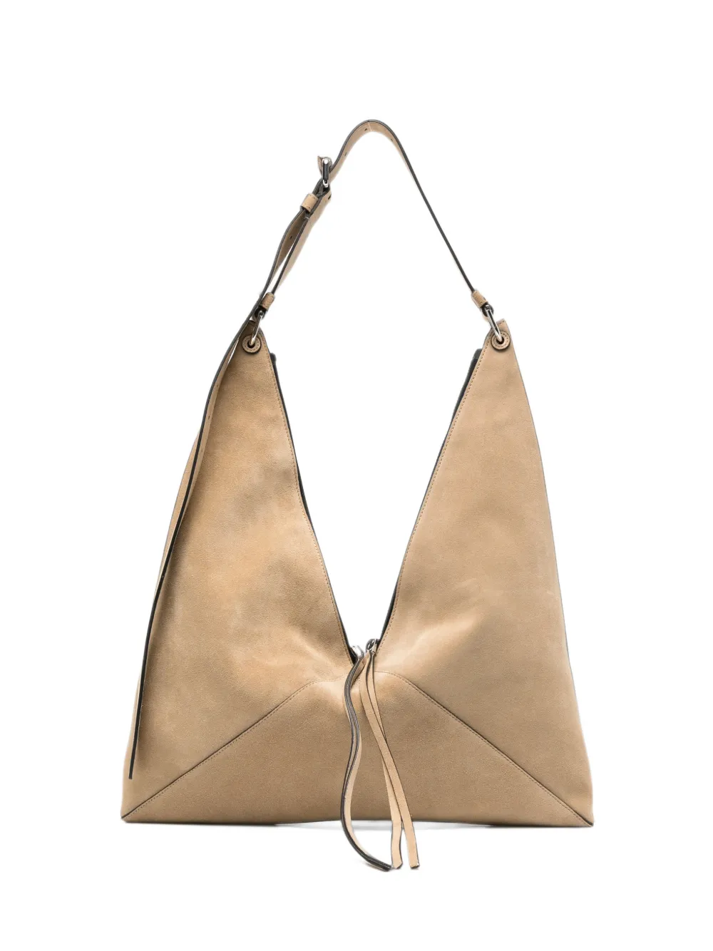 Moschino suede geometric shoulder bag