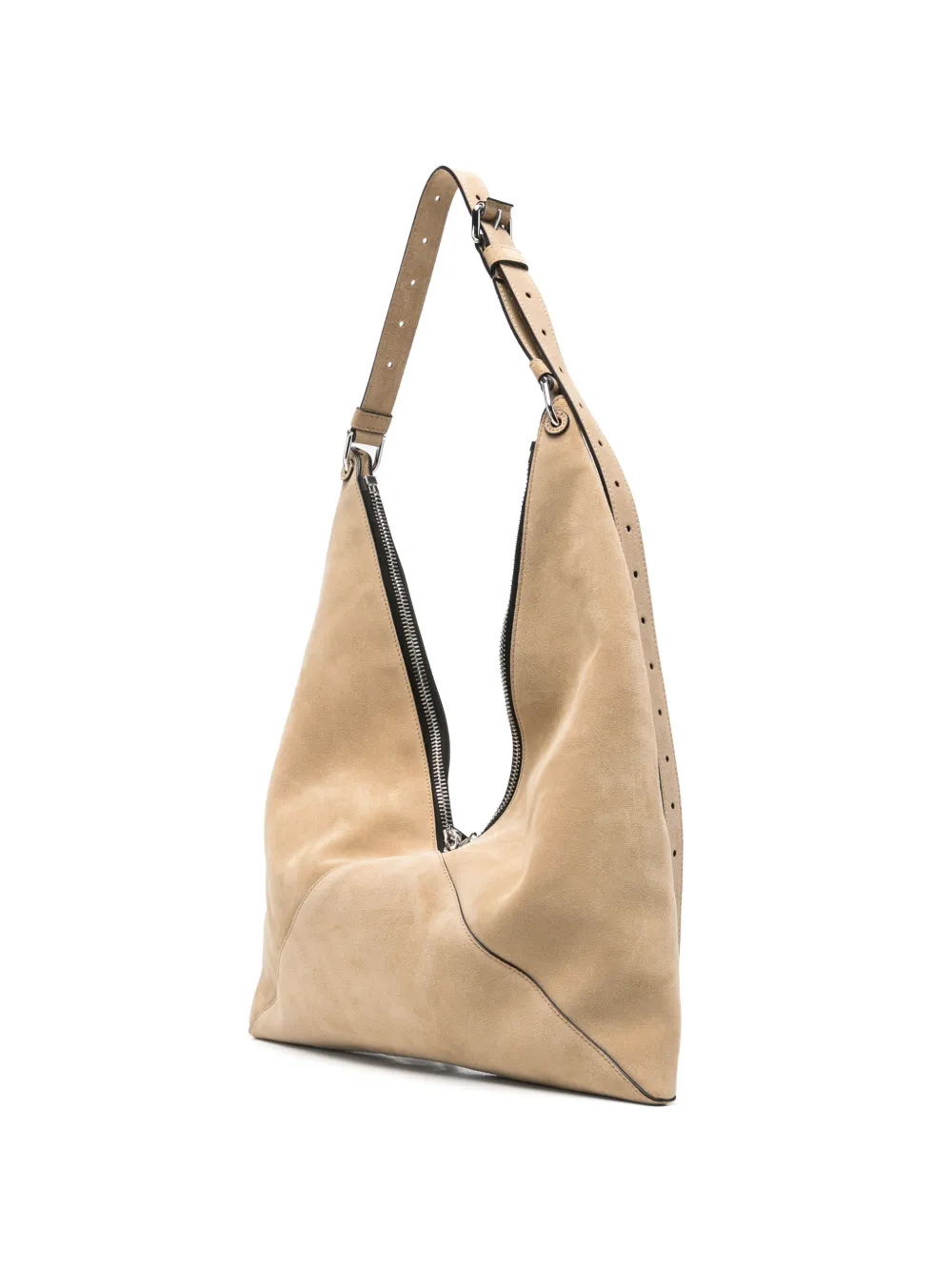 Moschino suede geometric shoulder bag Beige