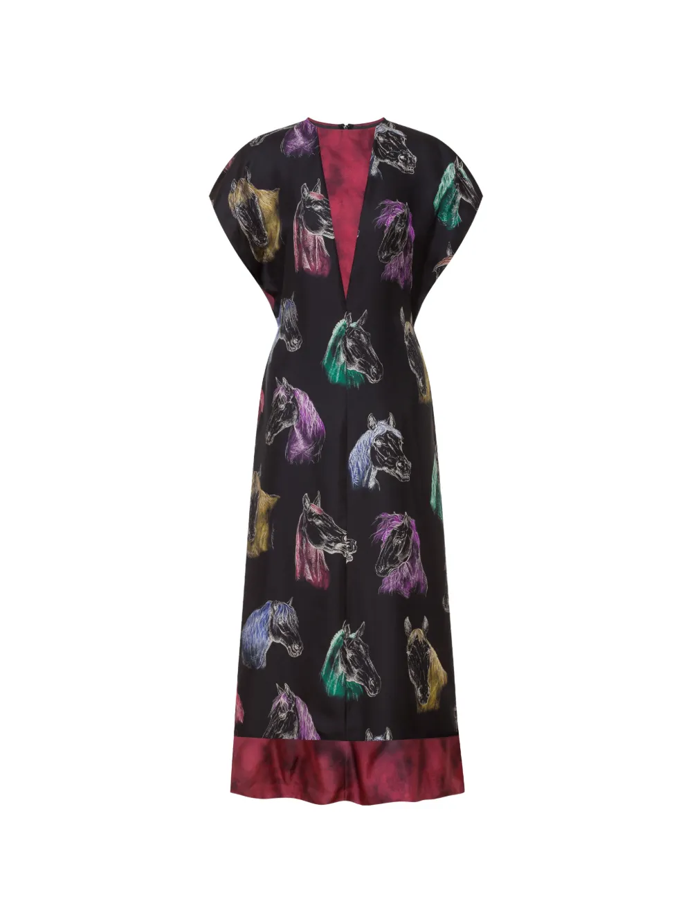 Moschino horse-print panelled dress