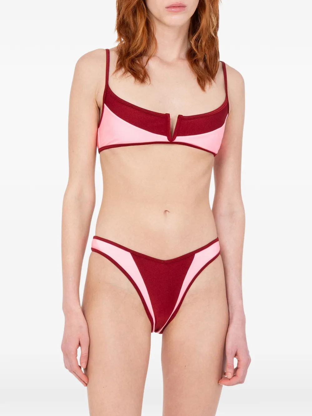 Moschino logo-print bikini Rood