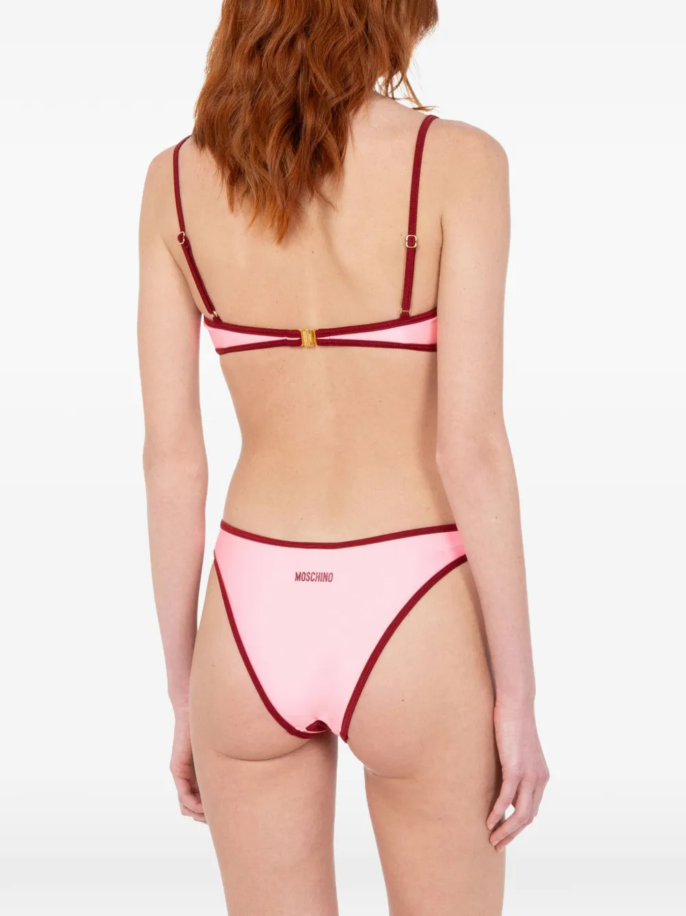 Moschino logo-print bikini Rood