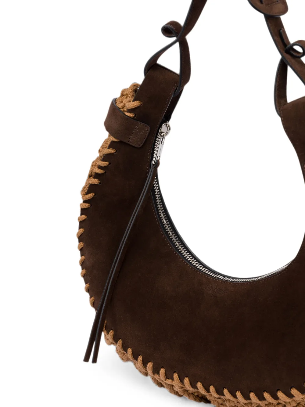 Moschino Crescent schoudertas Bruin
