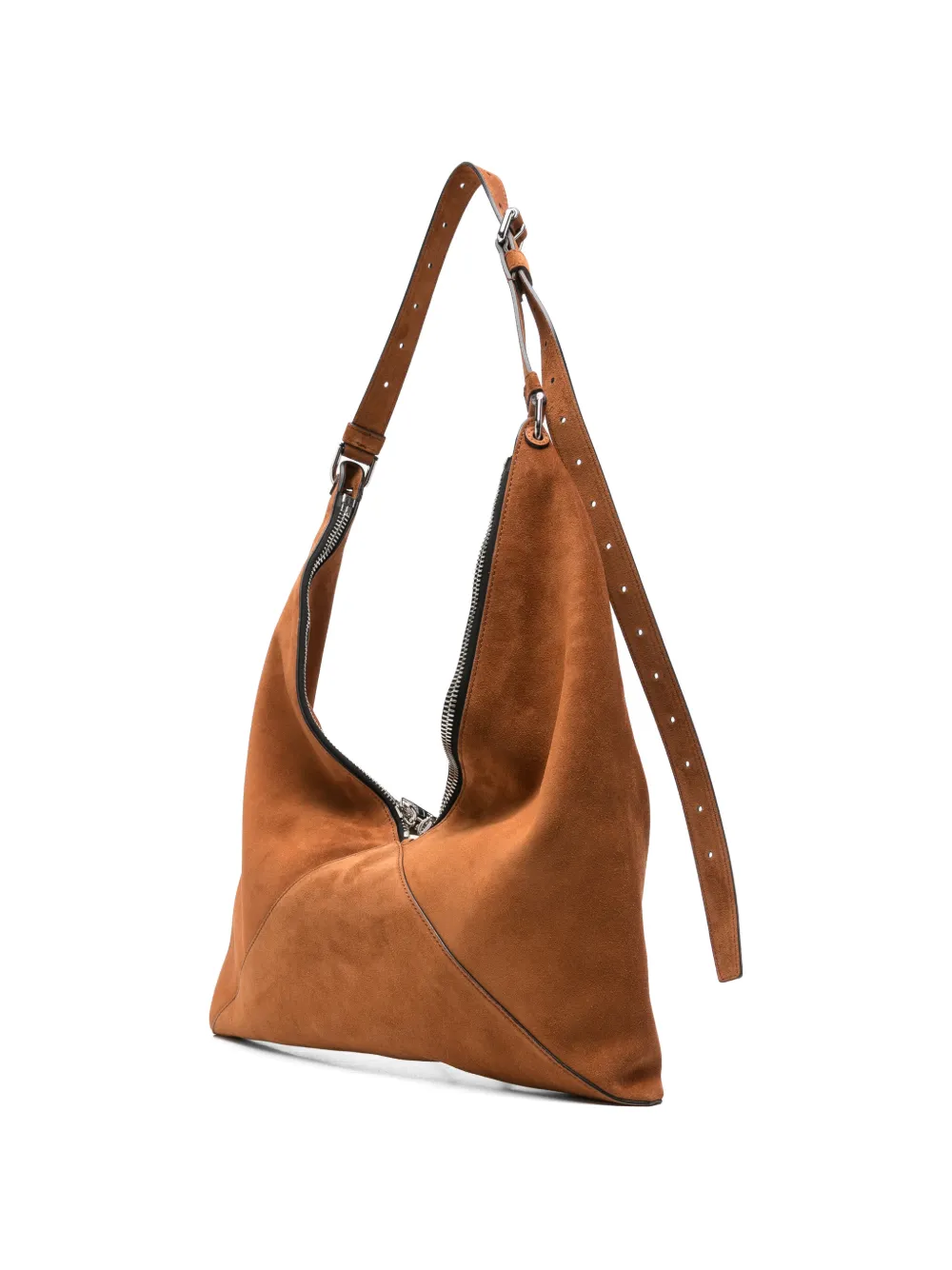 Moschino suede panelled shoulder bag Bruin
